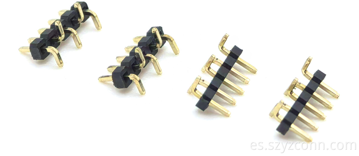 2.0mm Pitch Pin Header Connector Single Row SMT SQ0.5mm H1.0mm 1*5P